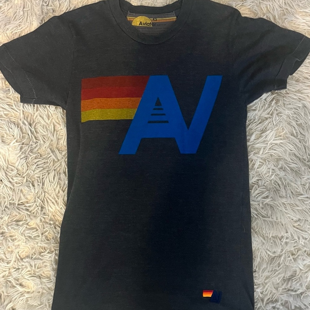 Aviator nation charcoal tee shirt